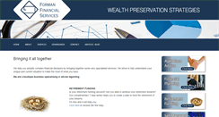 Desktop Screenshot of formanfinancialservices.com.au